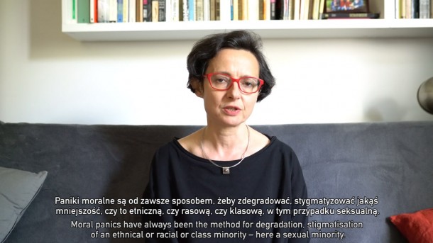 dr hab. Agnieszka Graff, commentary | video still